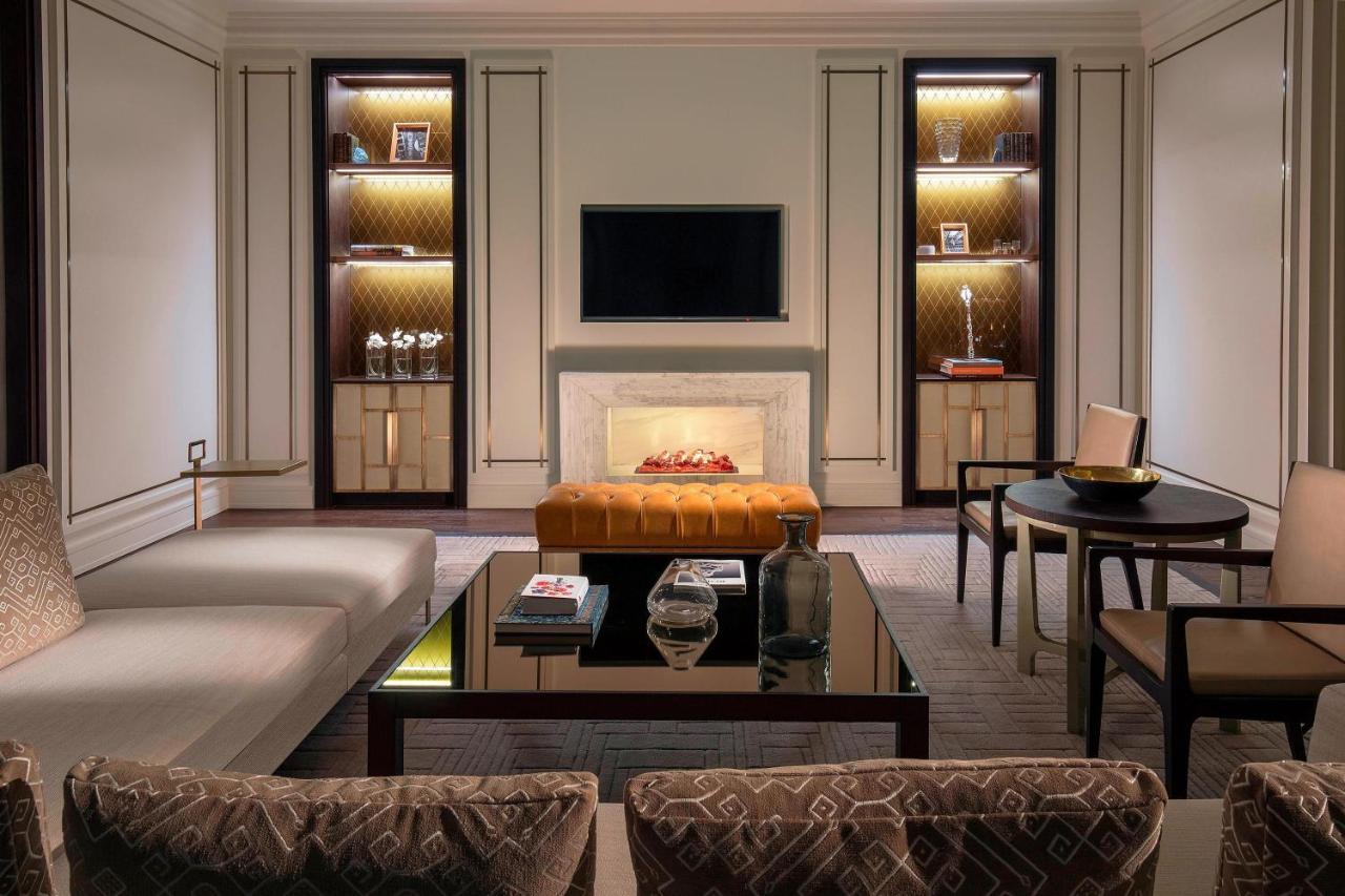 The St. Regis Astana Hotel Ngoại thất bức ảnh The living room of a suite at The Ritz-Carlton, Dubai